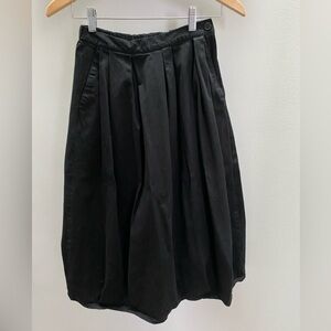 MUJI Black Pleated Balloon Skirt